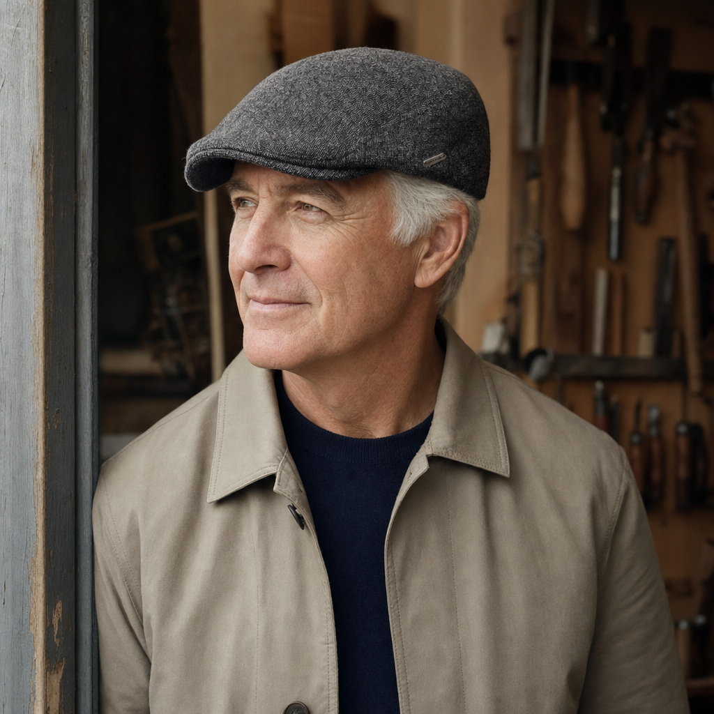Flat cap in wool — WINCANTON