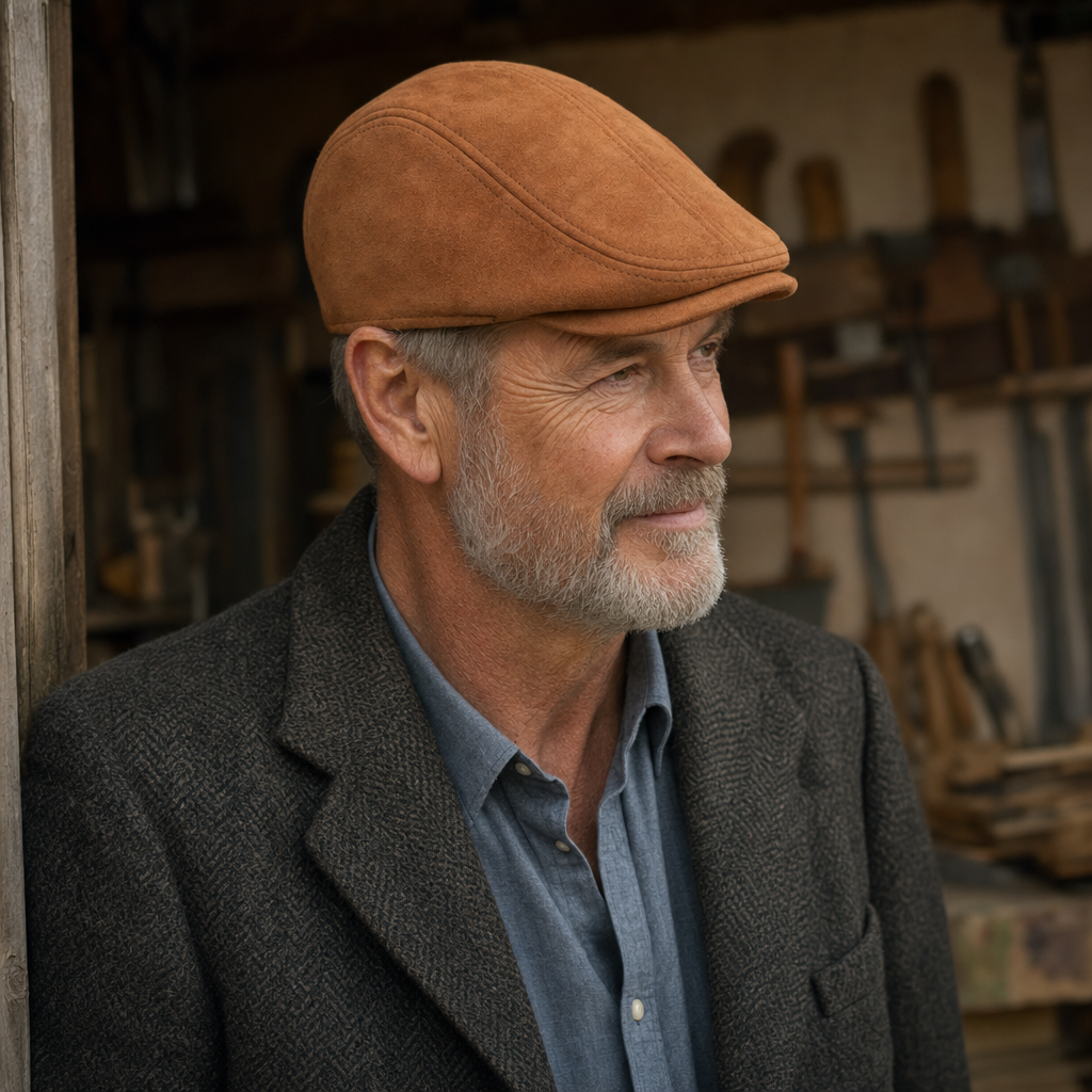 Flat cap in suede — MILLOM