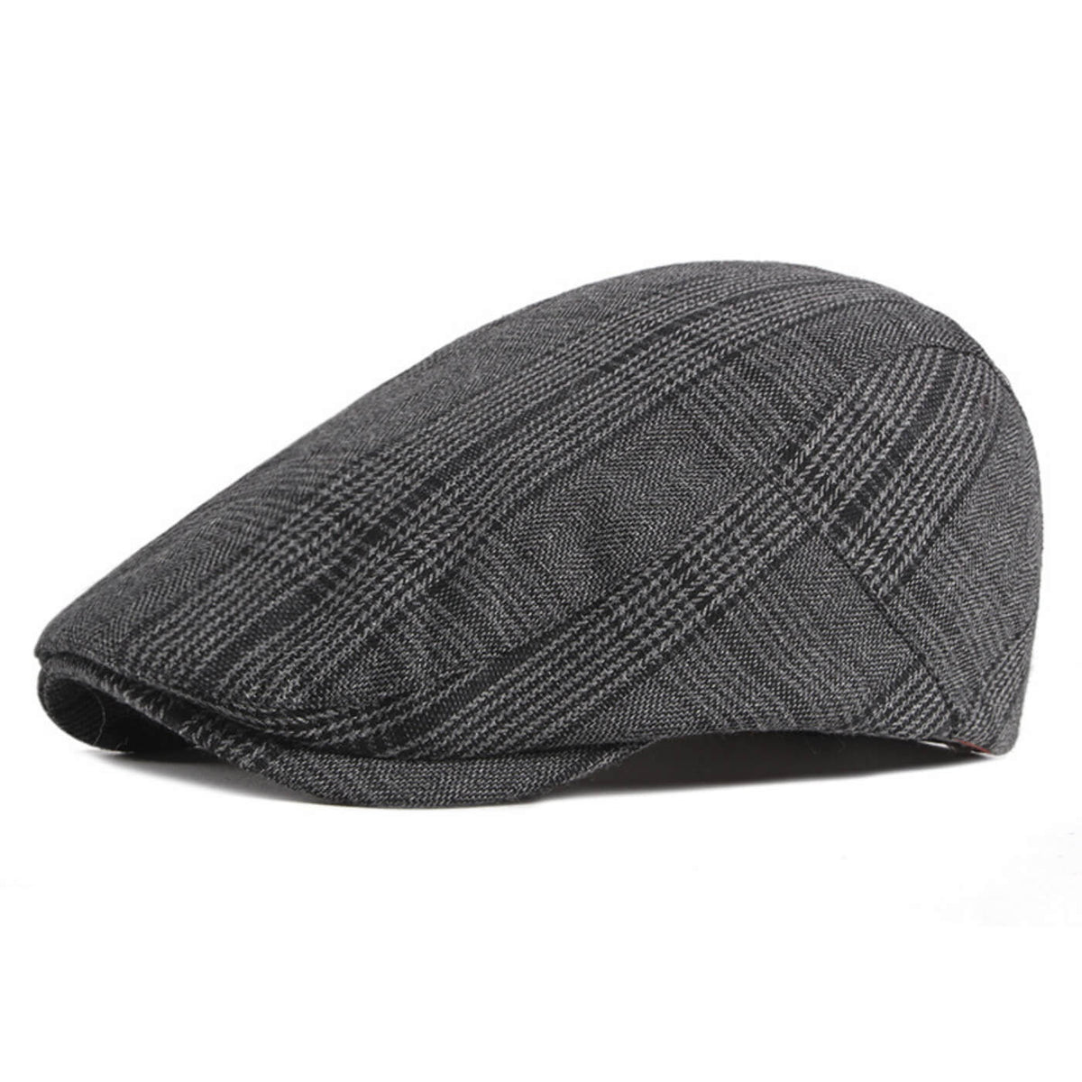 Check flat cap in cotton — CLITHEROE