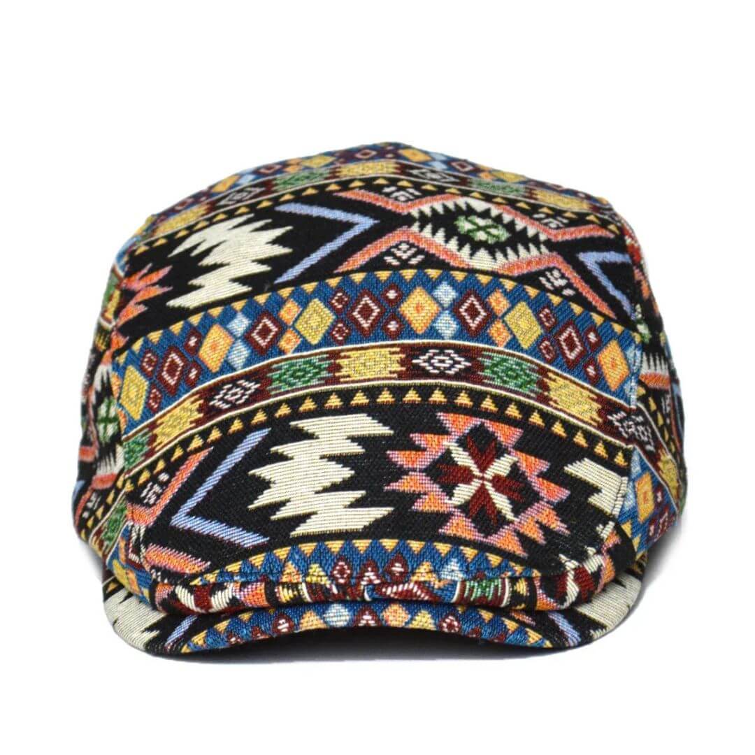 Check flat cap in cotton — ASHBOURNE