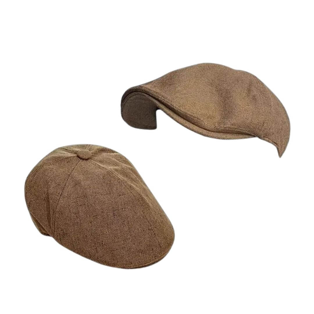 Flat cap in a linen blend — FAIRFORD