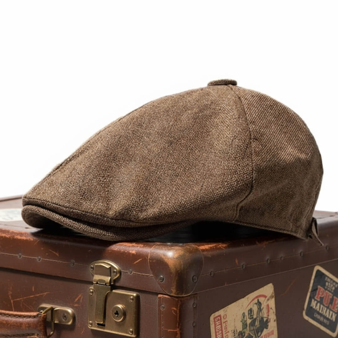 Flat cap in a linen blend — WINCHCOMBE