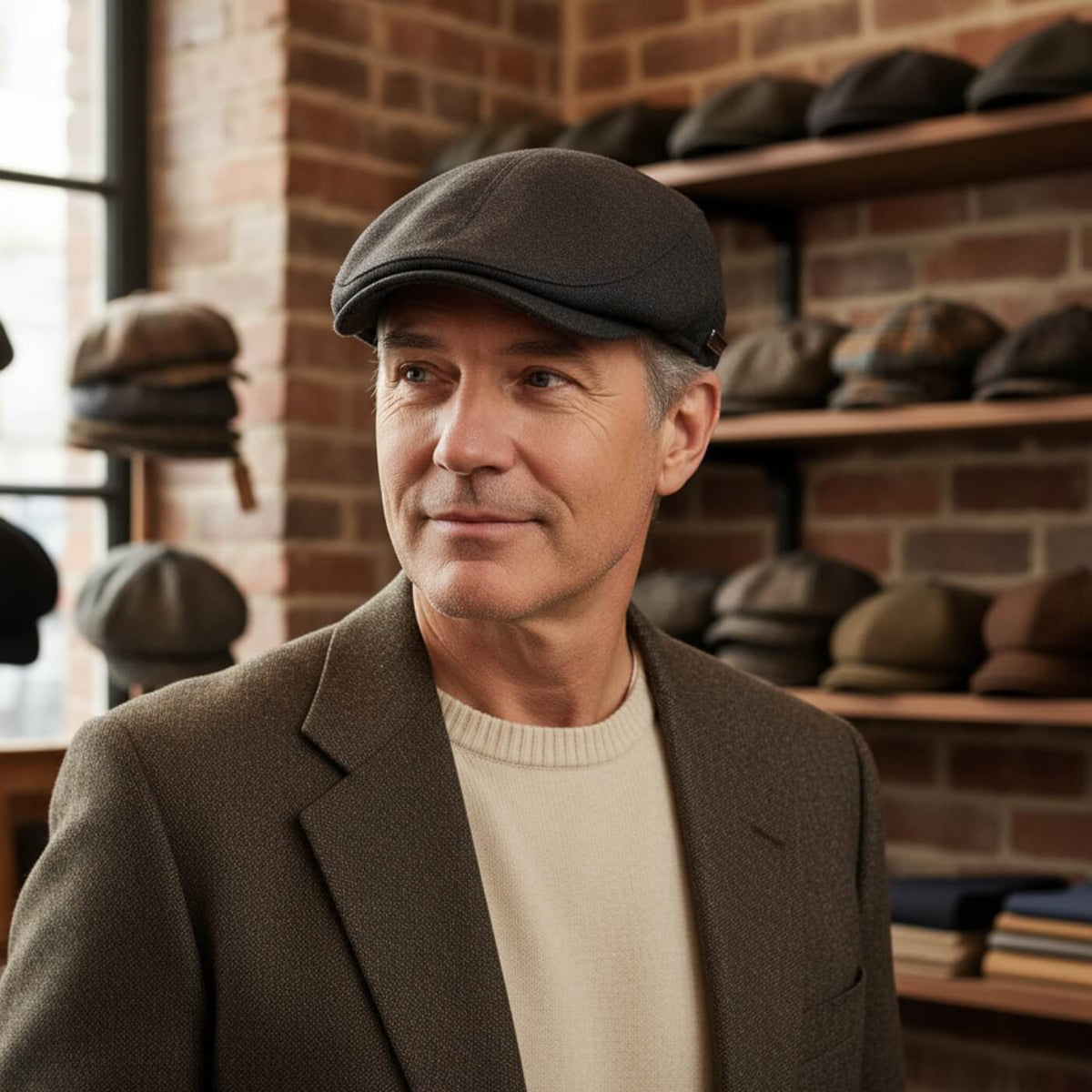 Flat cap in cotton — GRASMERE