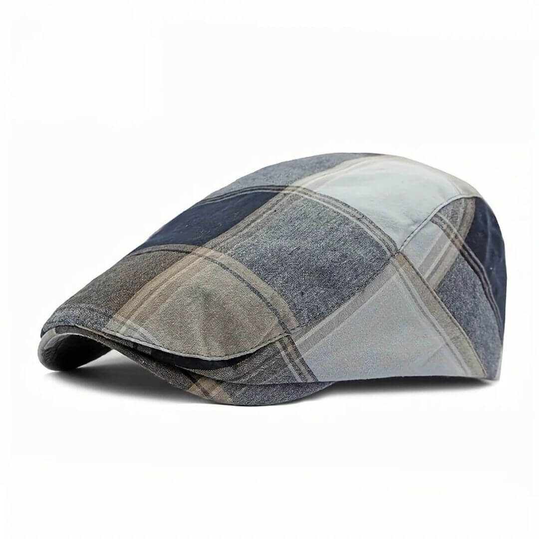 Check flat cap in cotton — LONGRIDGE