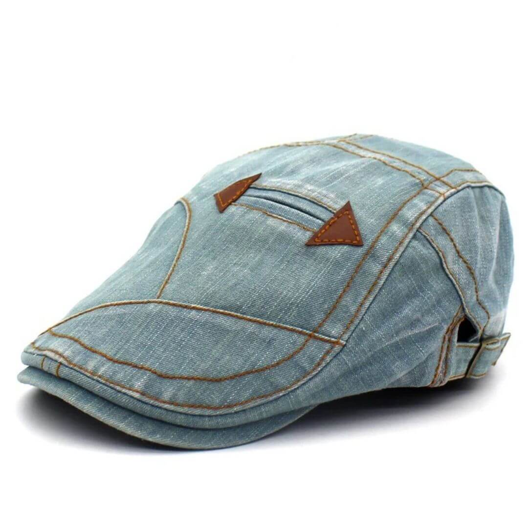 Flat cap in denim — GUISBOROUGH