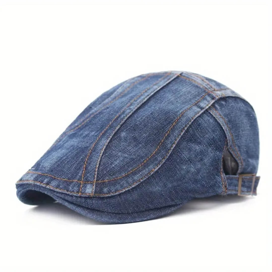 Flat cap in denim — MONTGOMERY