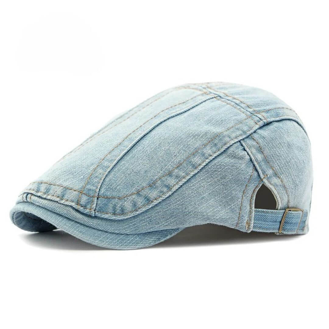 Flat cap in denim — MONTGOMERY