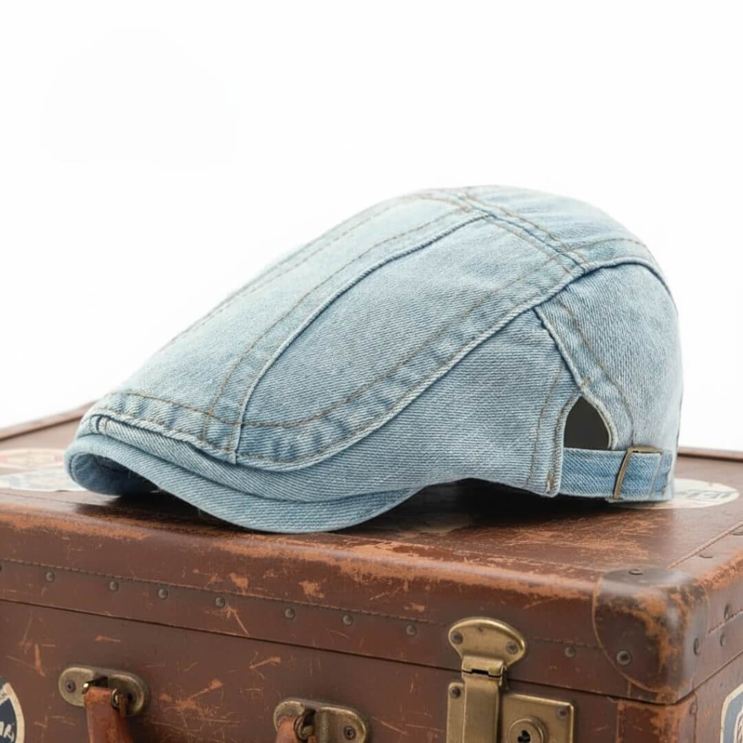 Flat cap in denim — MONTGOMERY
