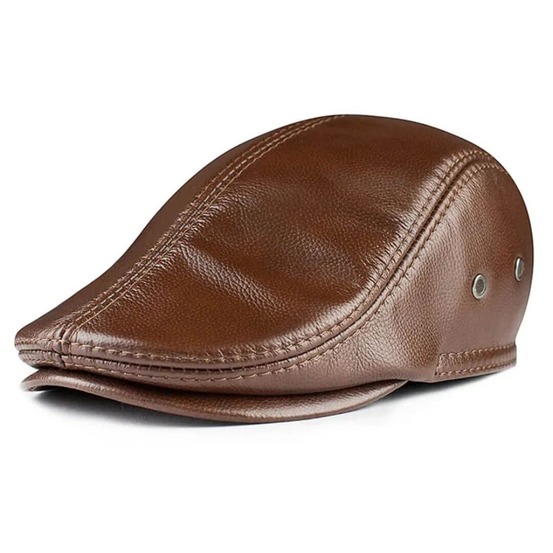 Ivy cap in leather — EVESHAM