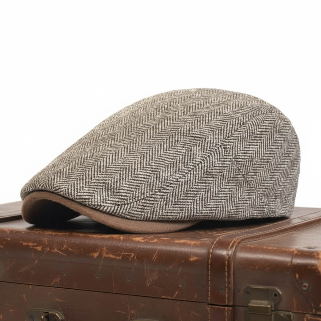 Herringbone ivy cap in wool — PICKERING