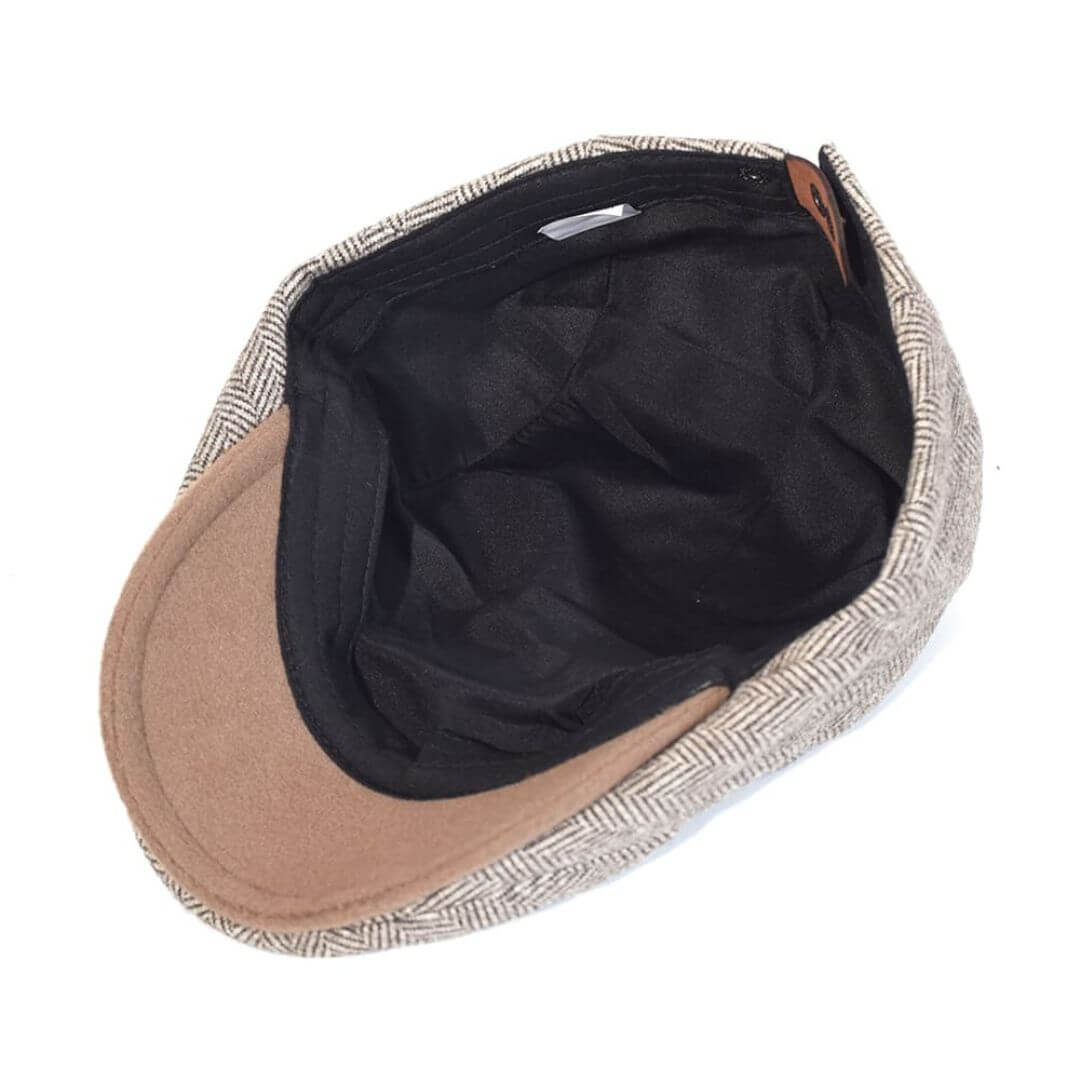 Herringbone ivy cap in wool — PICKERING