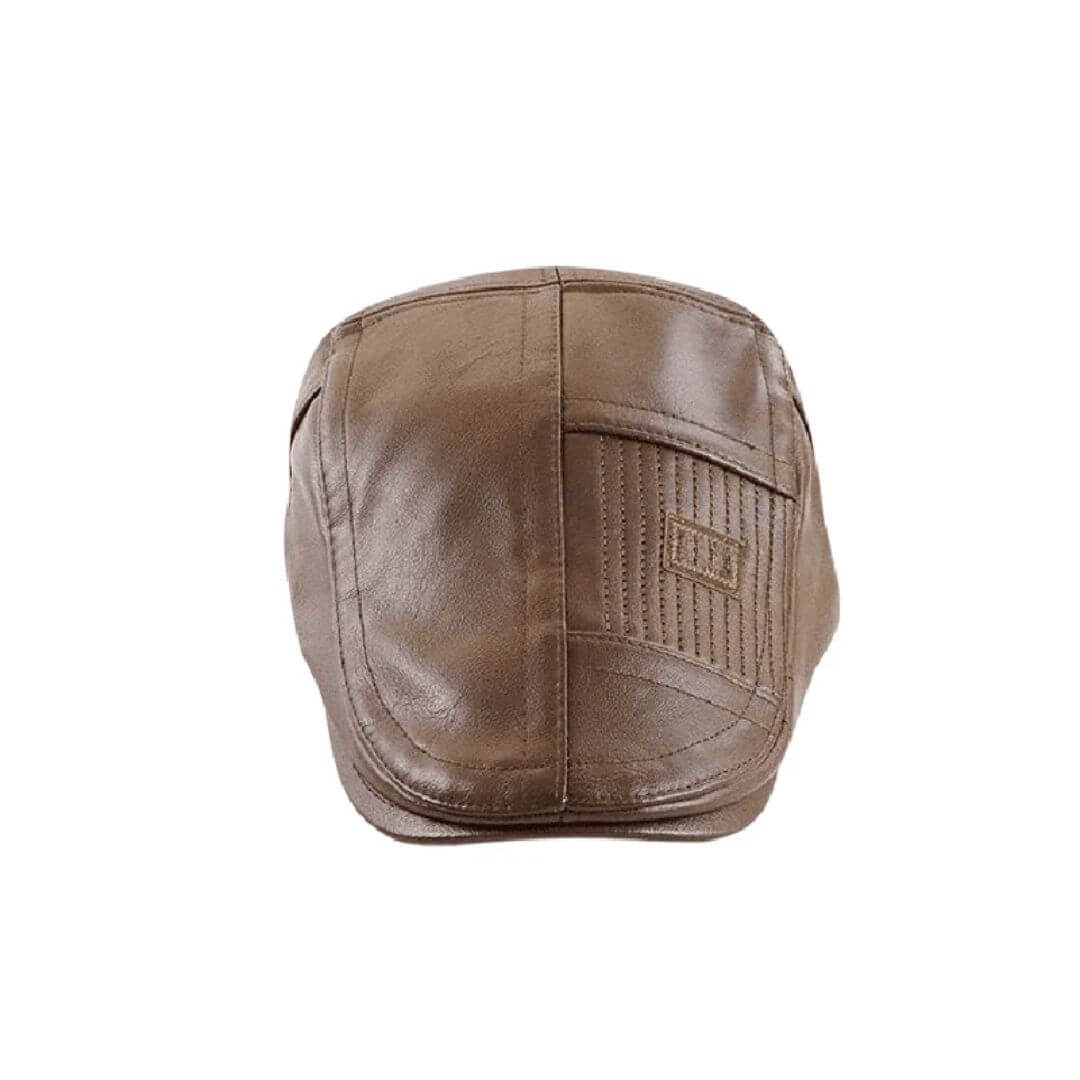 Flat cap in faux leather — HOWDEN
