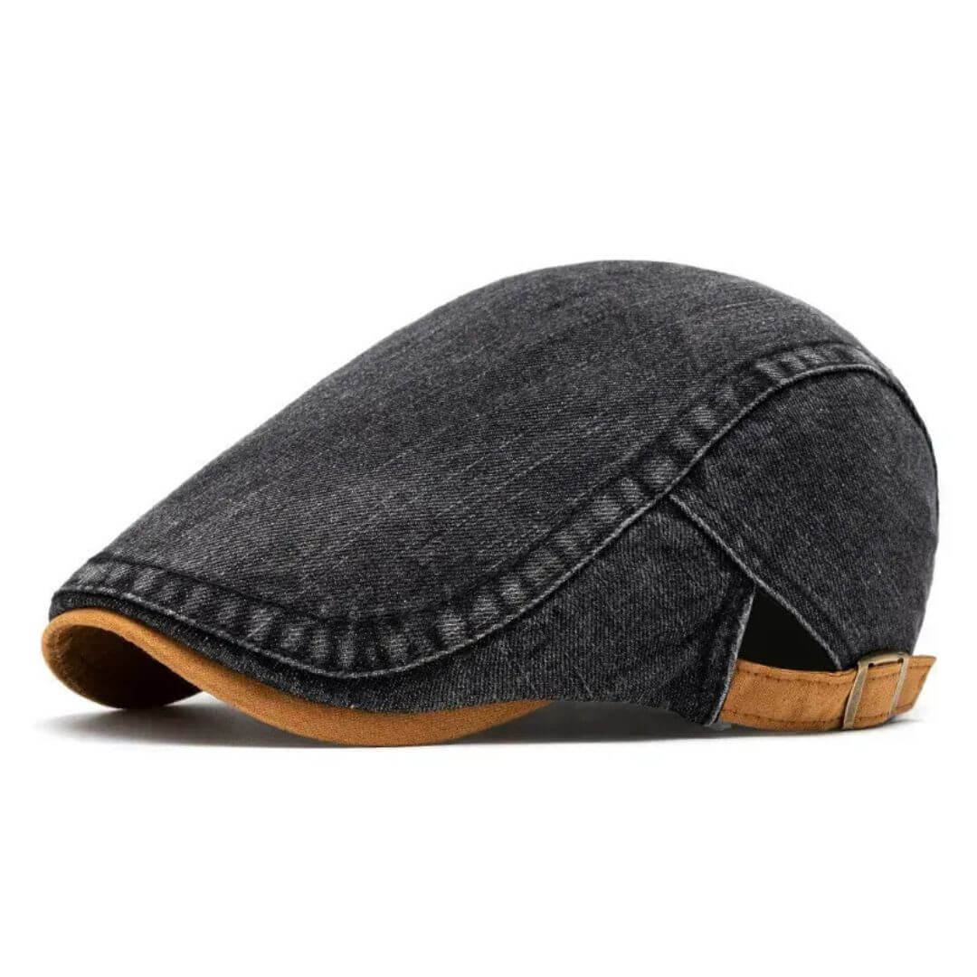 Flat cap in denim — RUTHIN