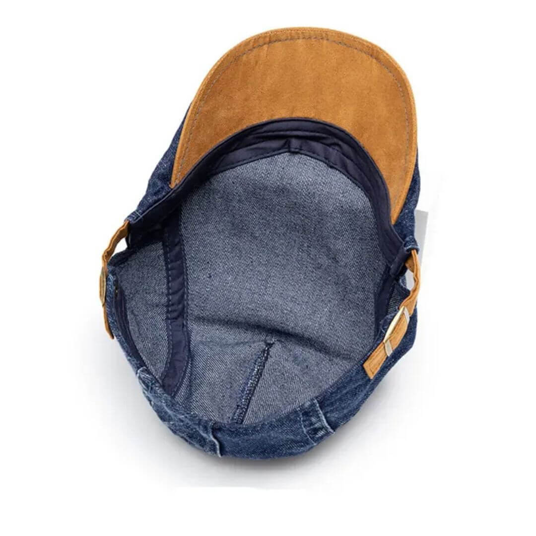 Flat cap in denim — RUTHIN