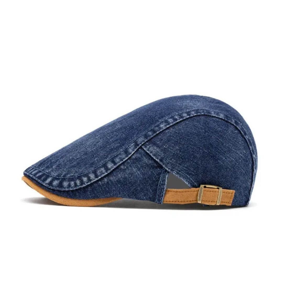 Flat cap in denim — RUTHIN