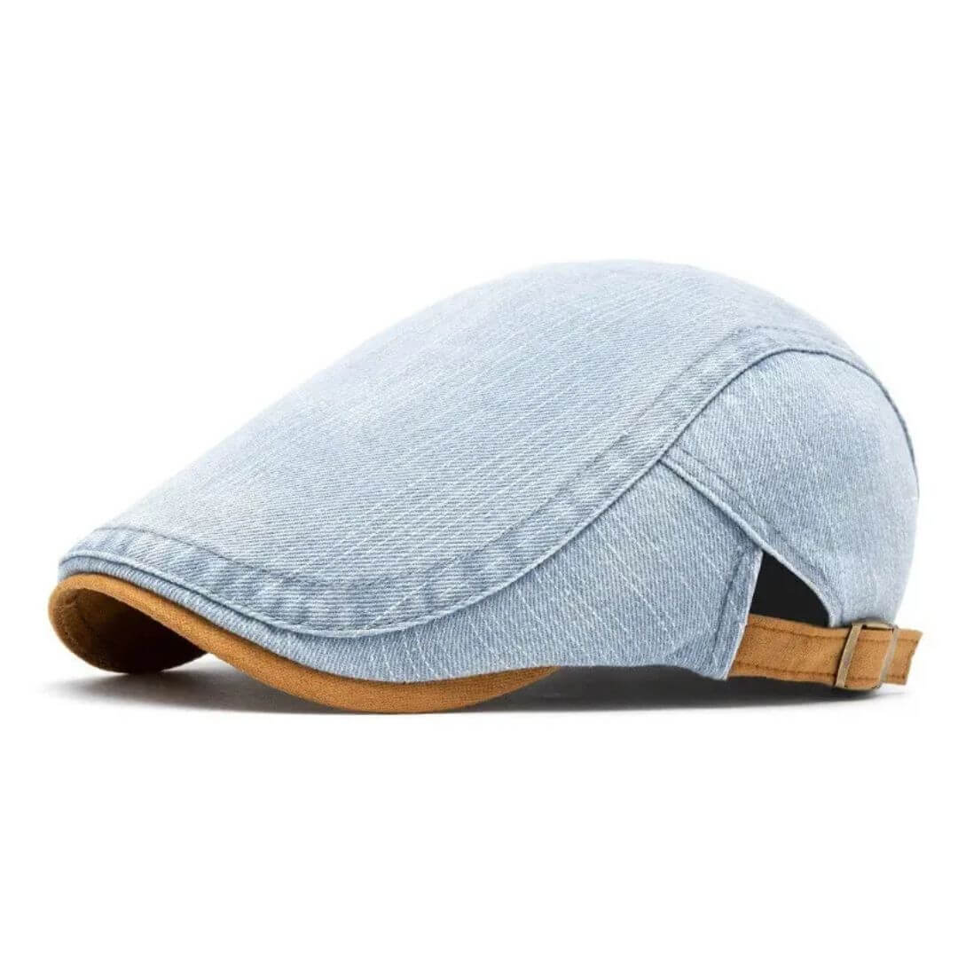 Flat cap in denim — RUTHIN