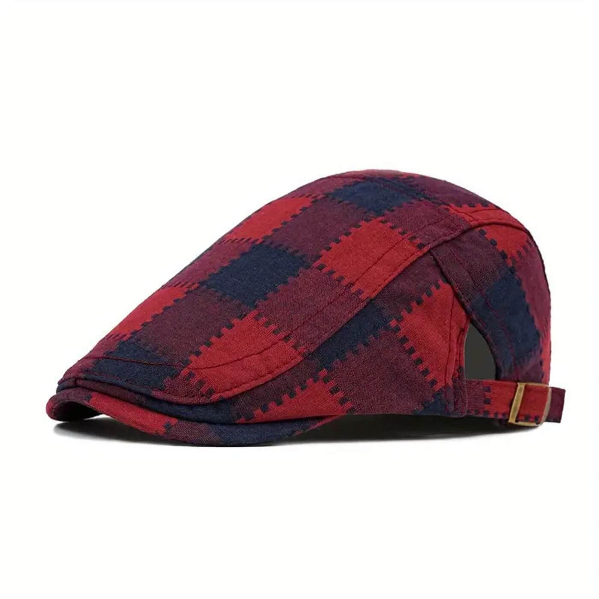 Check flat cap in cotton — AMBLE