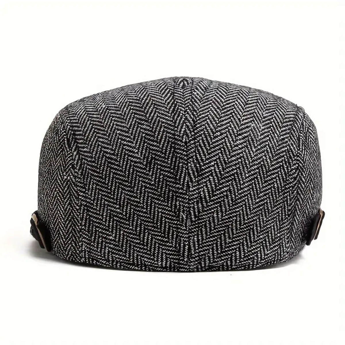 Herringbone flat cap in a wool blend — SAXMUNDHAM