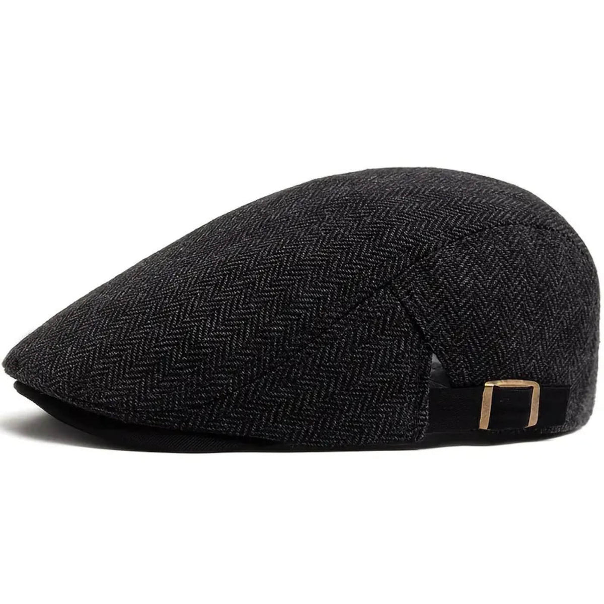 Herringbone flat cap in a wool blend — SAXMUNDHAM