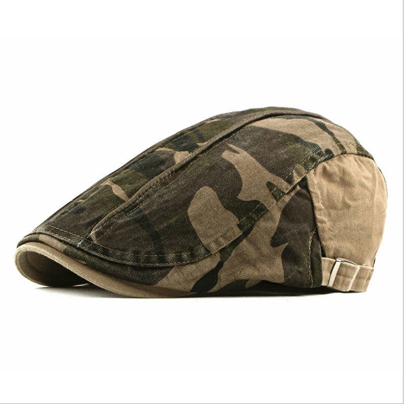 Camouflage driver cap in cotton — DORNOCH