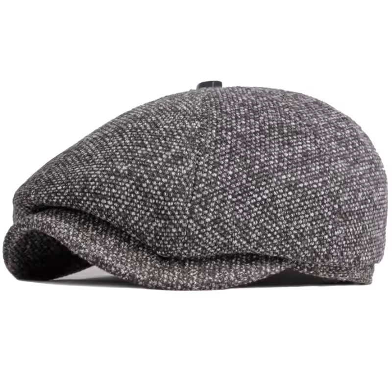Marl newsboy cap in wool — BRIDPORT
