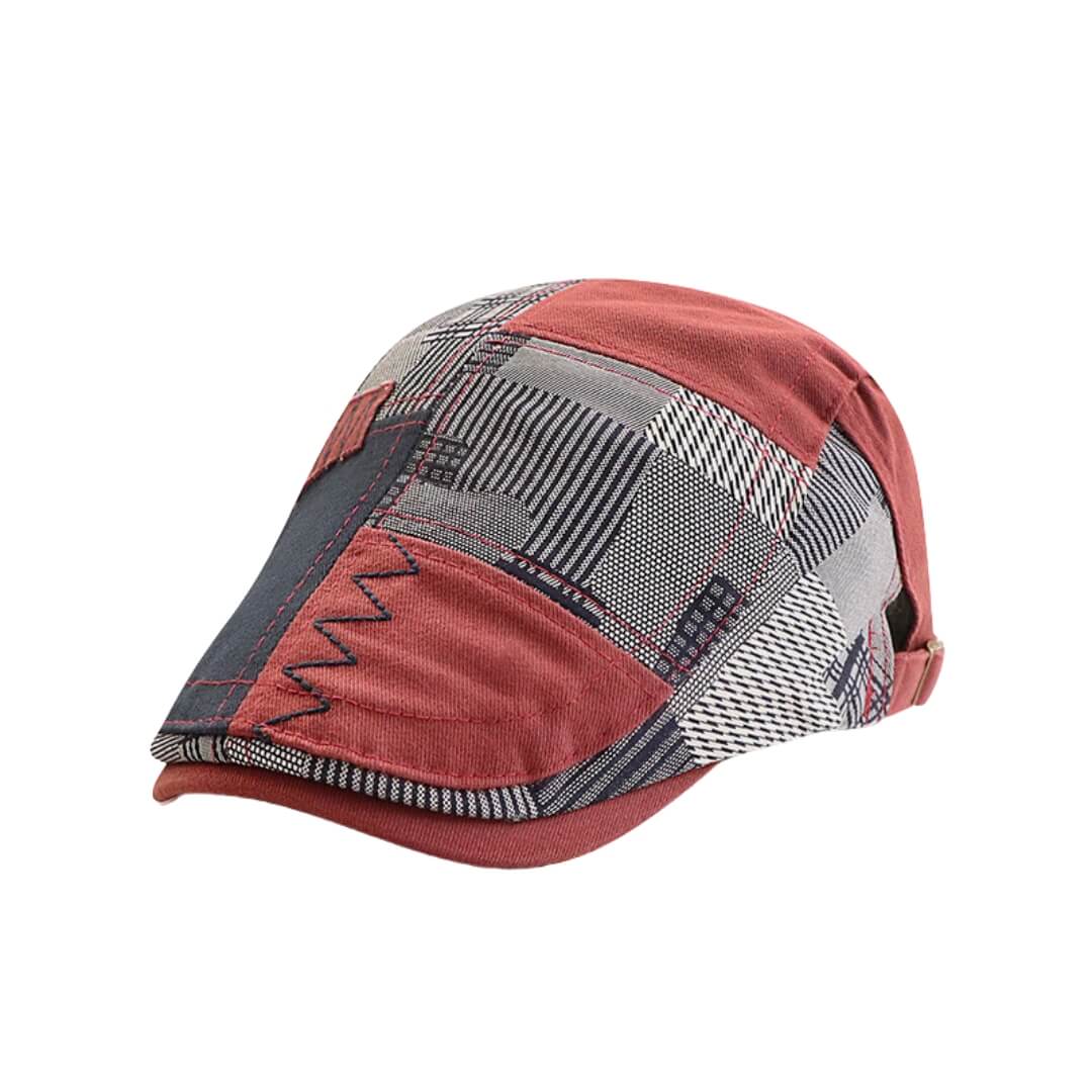 Patchwork flat cap in cotton — TENBY