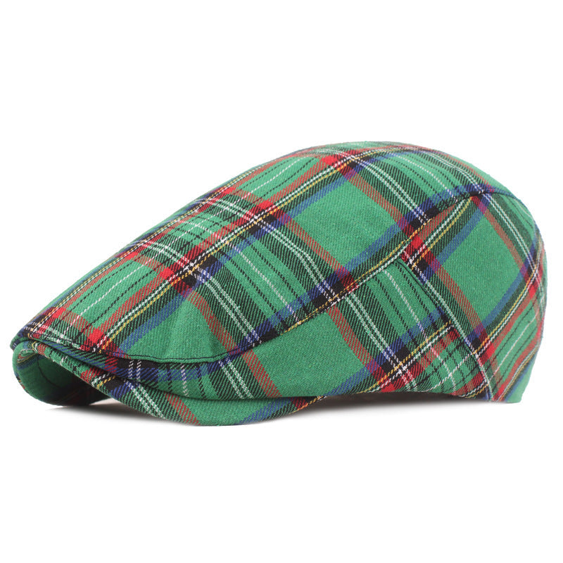 Tartan flat cap in a wool blend — WIGTON