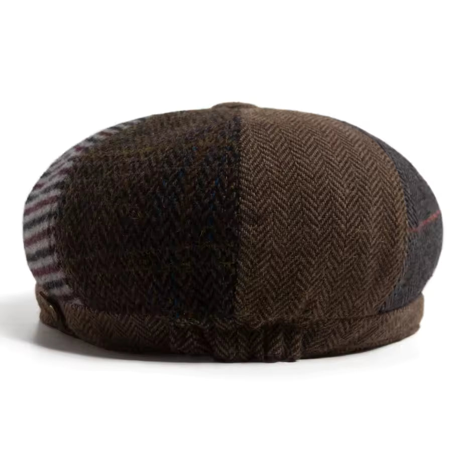 Patchwork flat cap in wool — MALTON