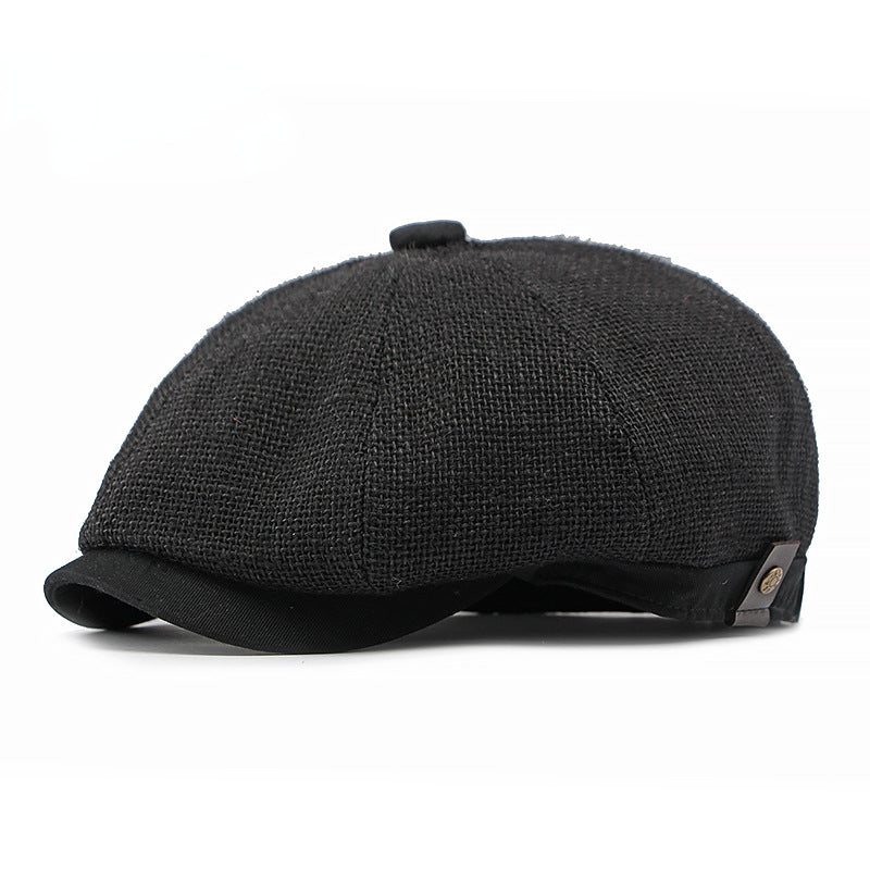 Flat cap in linen — CIRENCESTER