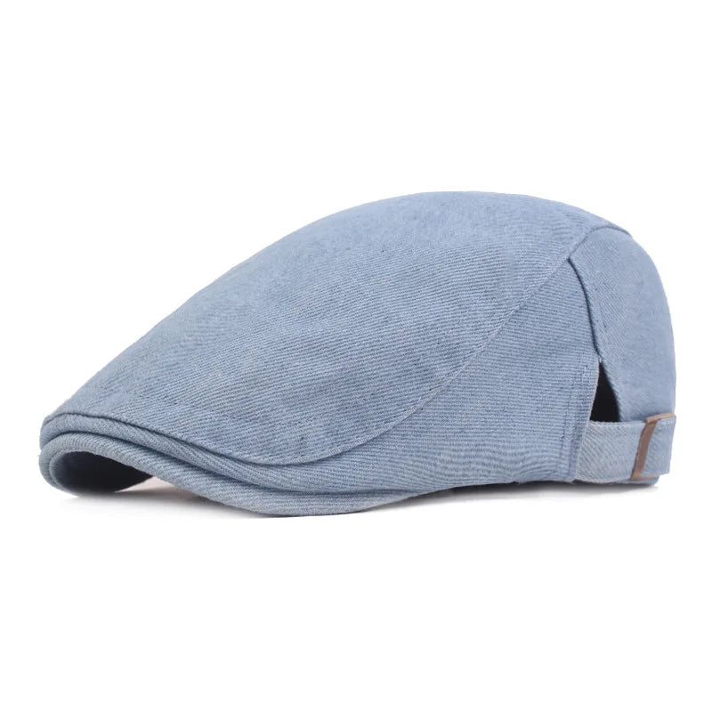 Flat cap in denim — BERWICK