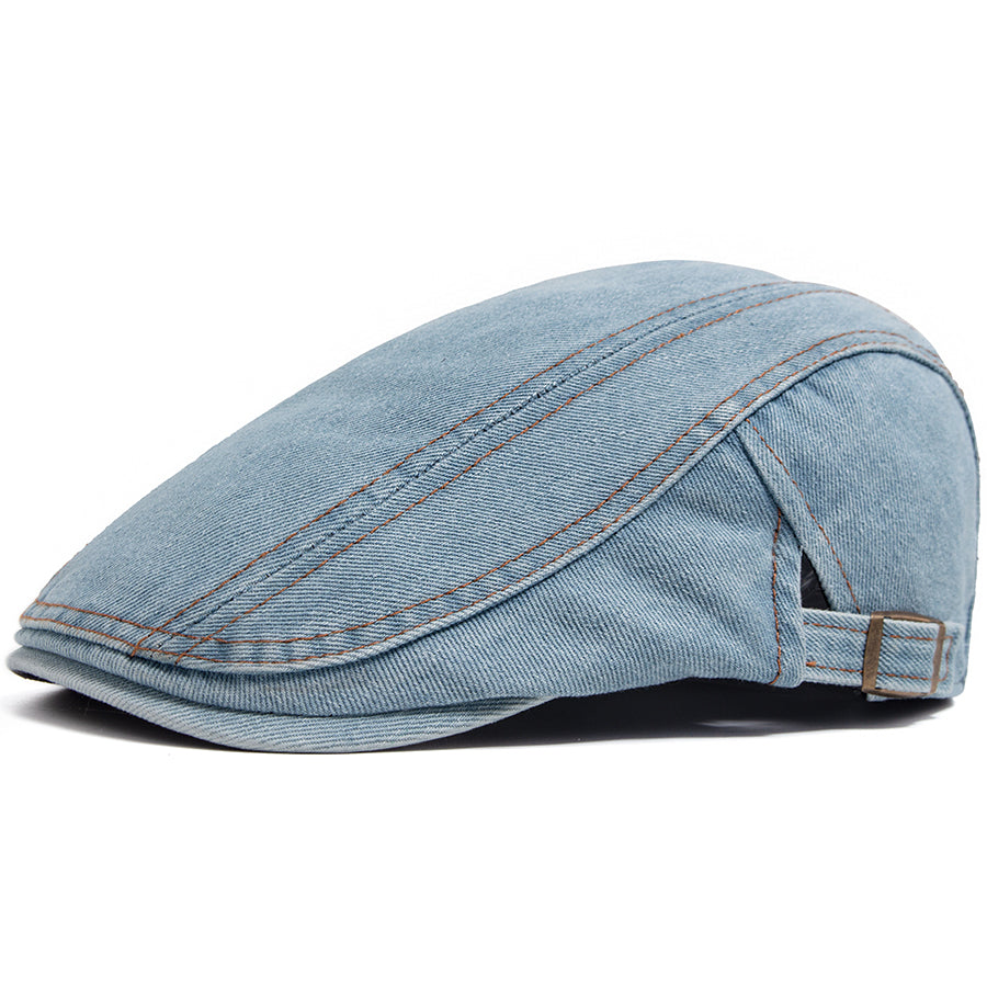 Flat cap in denim — LAMPETER