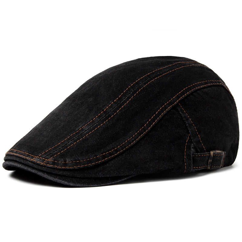Flat cap in denim — LAMPETER