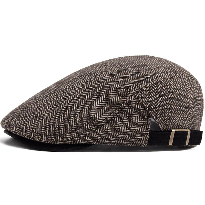 Herringbone driver cap in wool — DISS