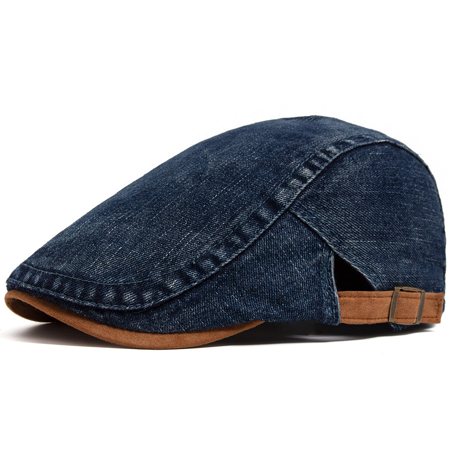 Flat cap in denim — PADSTOW