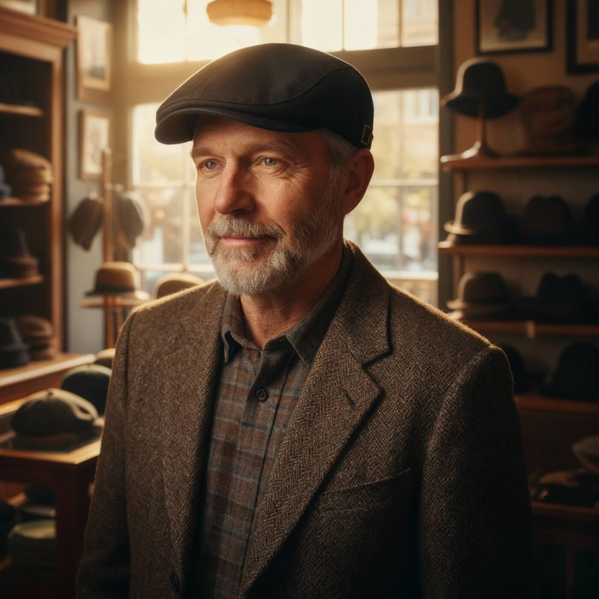 Flat cap in cotton — PEEBLES