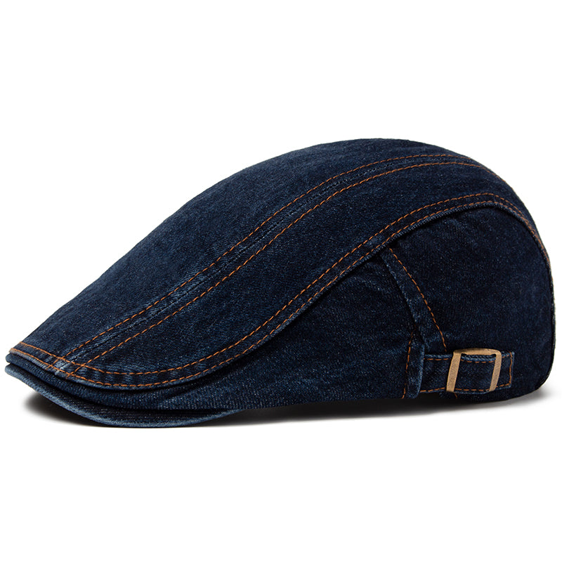 Flat cap in denim — LAMPETER