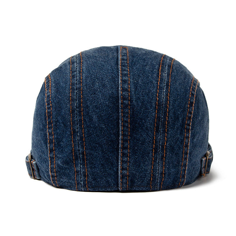 Flat cap in denim — LAMPETER