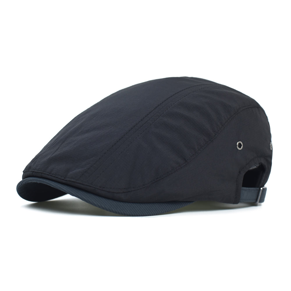 Pinstripe flat cap in cotton — BUXTON
