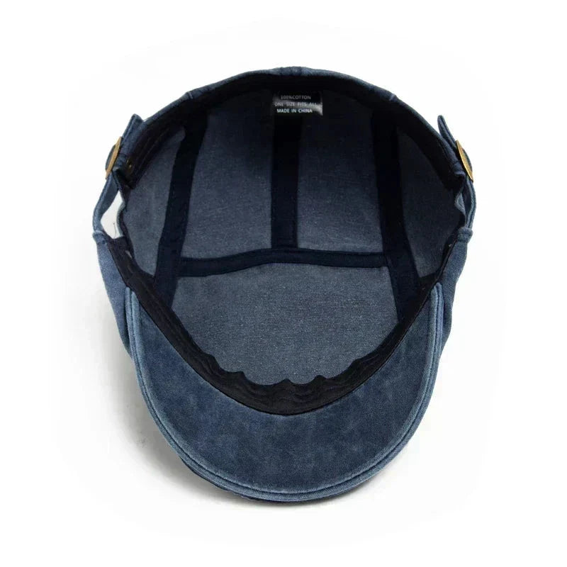 Flat cap in denim — BRECON