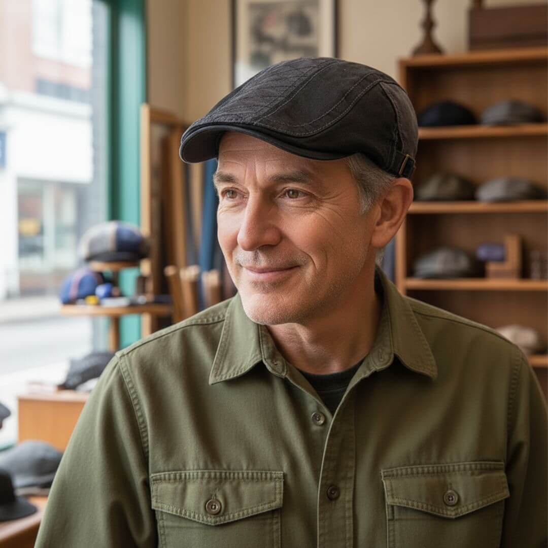 Driver cap in cotton — BRECHIN
