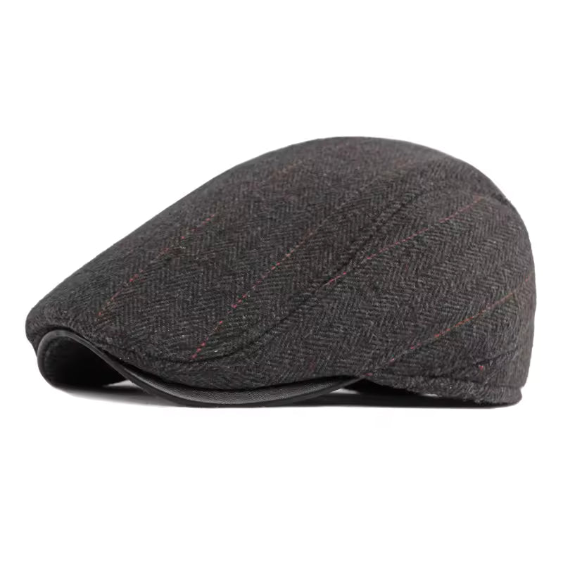 Driver cap with ear flaps in wool — LOSTWITHIEL
