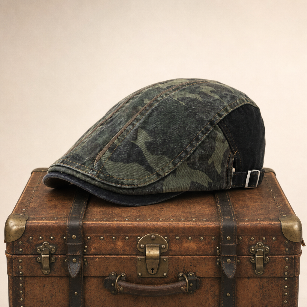 Camouflage driver cap in cotton — BEAULY