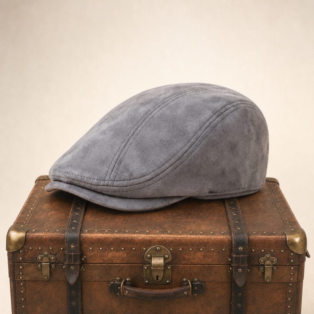 Flat cap in suede — MILLOM