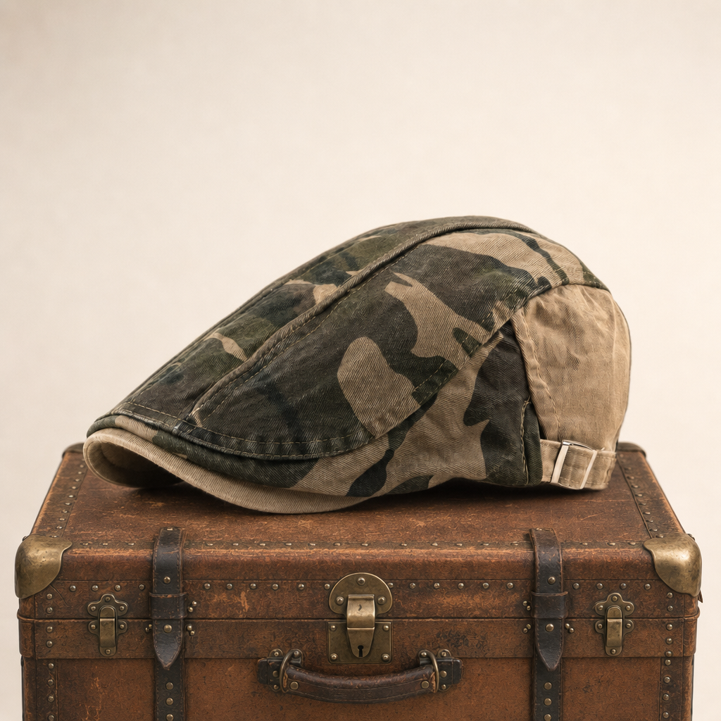 Camouflage driver cap in cotton — BEAULY