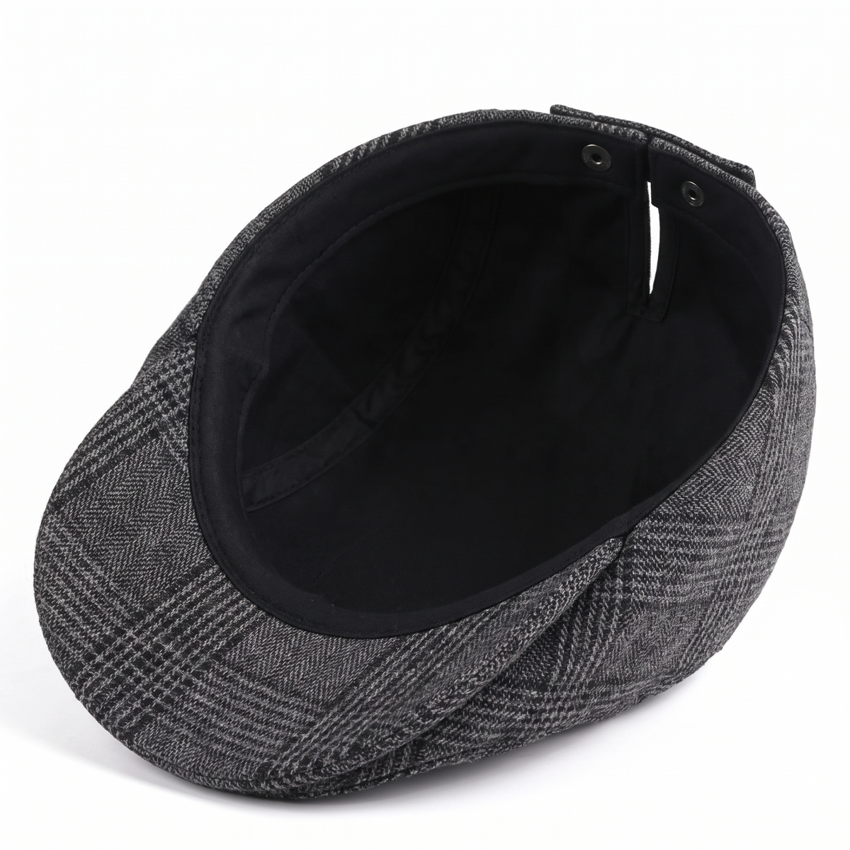 Check flat cap in cotton — CLITHEROE