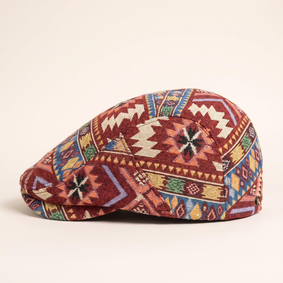 Check flat cap in cotton — ASHBOURNE
