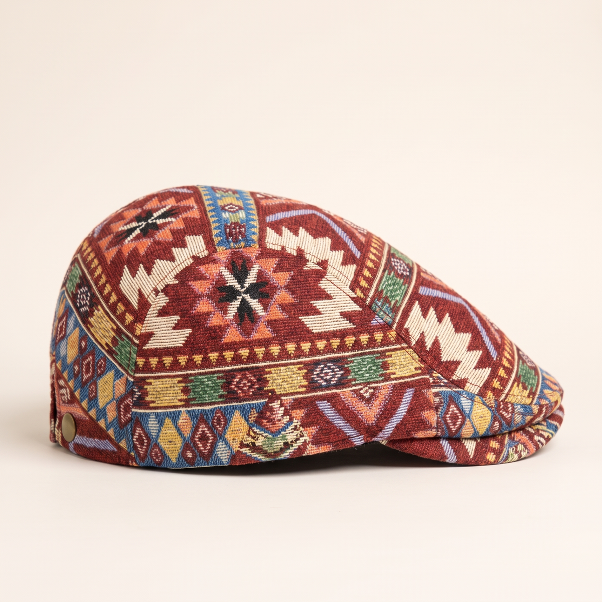 Check flat cap in cotton — ASHBOURNE