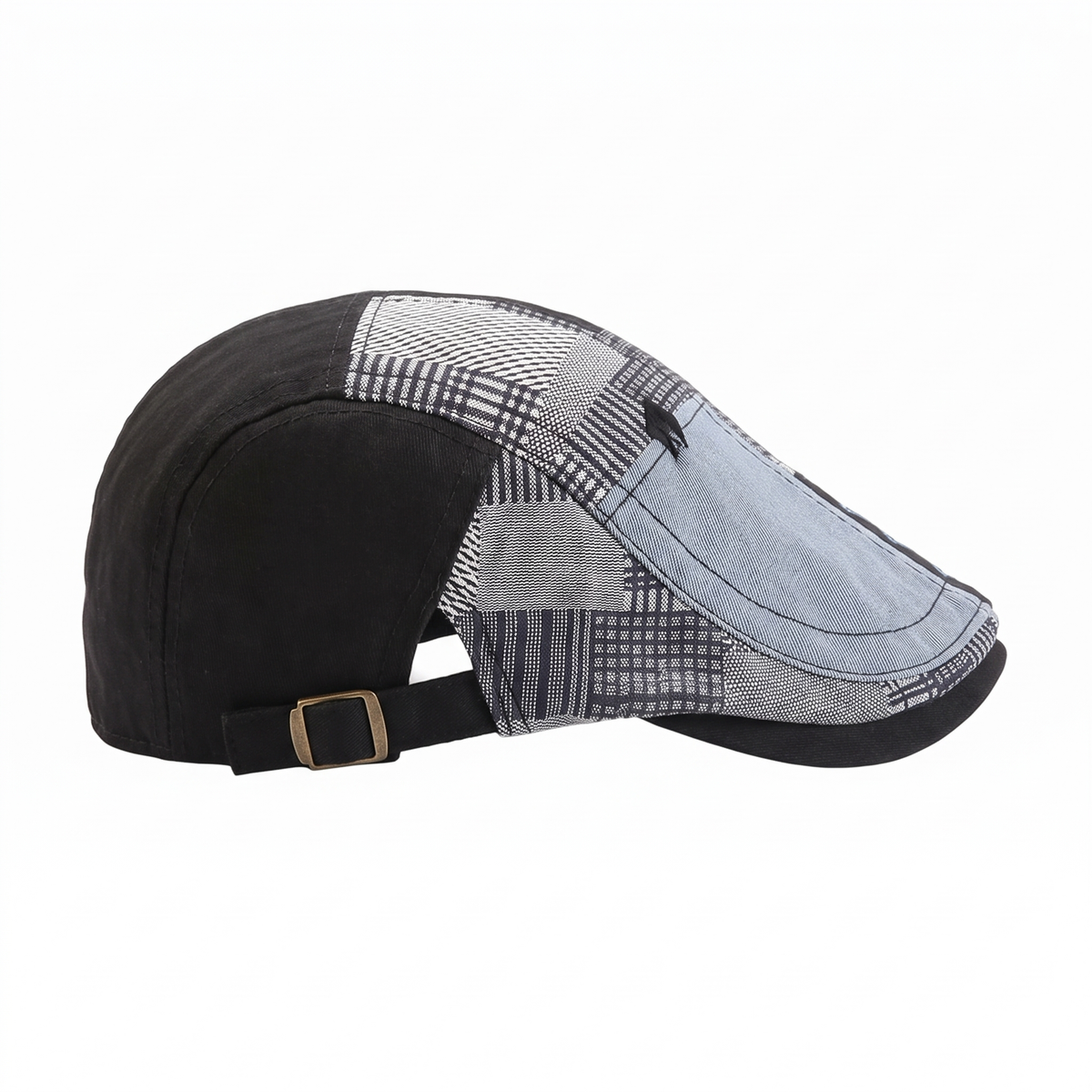 Patchwork flat cap in cotton — TENBY