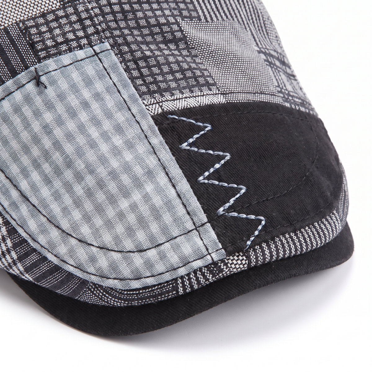 Patchwork flat cap in cotton — TENBY