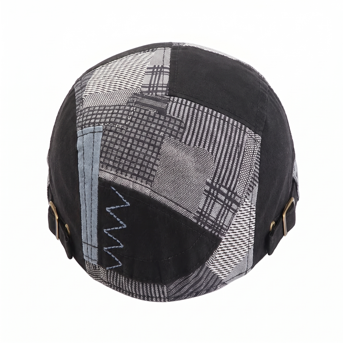 Patchwork flat cap in cotton — TENBY